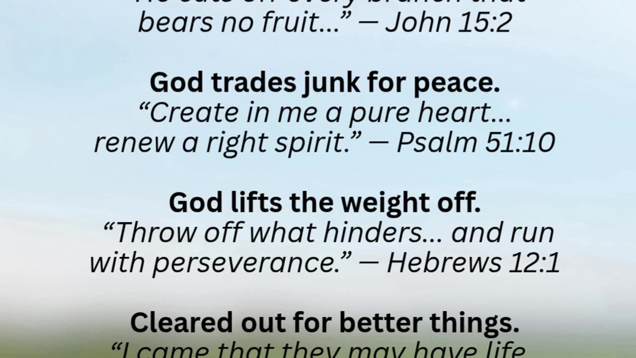 Out with the Old, In with God