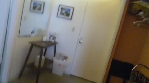 Fluorescent light in Borrego hotel room