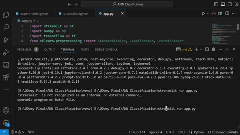 49.5 Integrating ANN Model With Streamlit Web APP Krish Naik ML