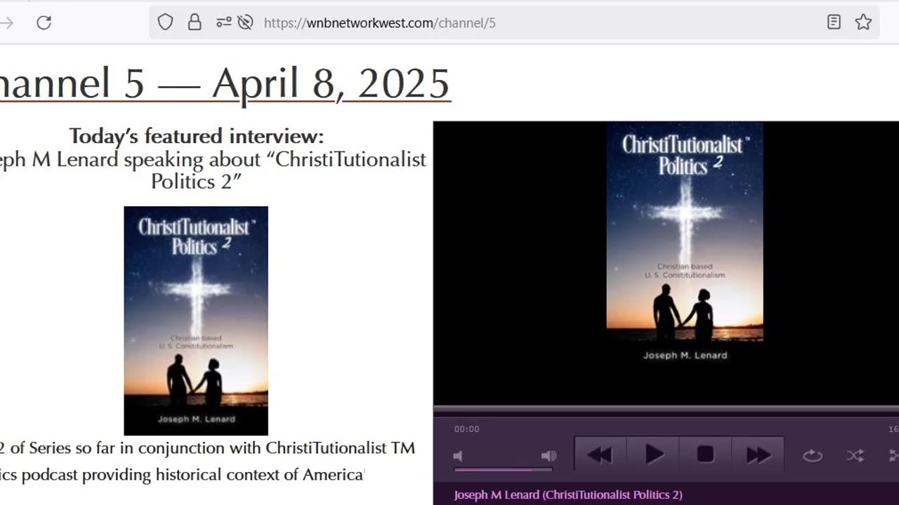 Joseph M Lenard on TheAuthorsShow CTP2 book interview