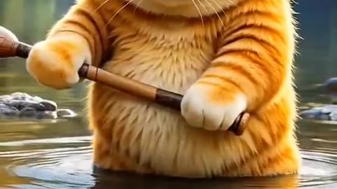 Ai animated Cat funny video.