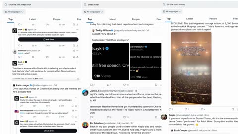 Charlie Kirk Nword Shot <- Dead Nword <- Do the Nword Stomp <-BlueSky