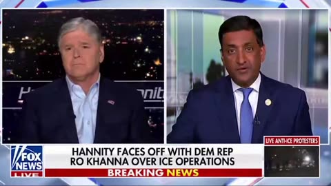 Sean Hannity, Ro Khanna Battle Over Democrats' Anti-ICE Rhetoric