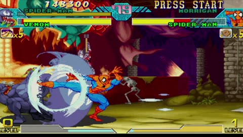 Spiderman + Venom vs Morrigan + Spiderman