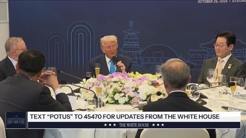 President Trump Participates in a Dinner Hosted by the President of the Republic of Korea
