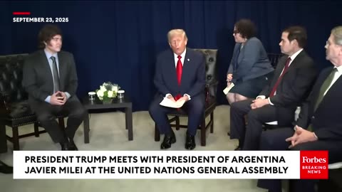 President Trump Meets With President Of Argentina Javier Milei At UNGA