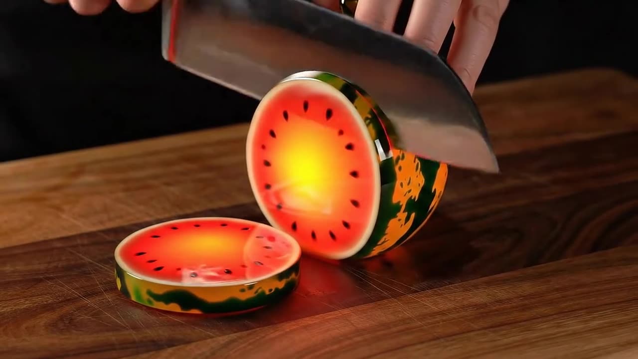 Glass Watermelon Cutting 🍉✨ | Super Satisfying ASMR