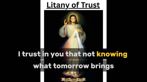 LITANY OF TRUST