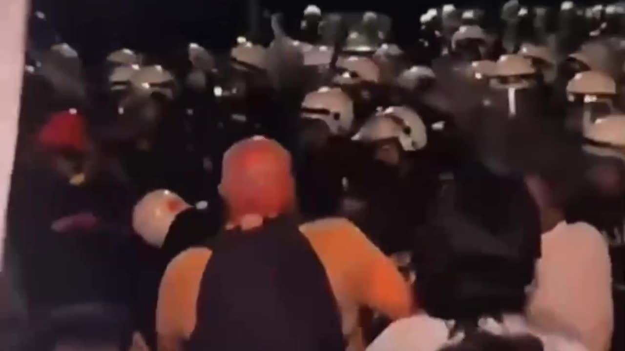 WATCH: Clashes ERUPT in Serbia as protesters hit cops with flares and objects