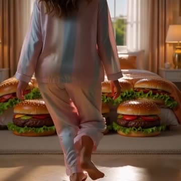 【ASMR】Which beds do you want to sleep ?!? (Part 4) - Fried chickens, Hamburgers & Ham Sandwiches