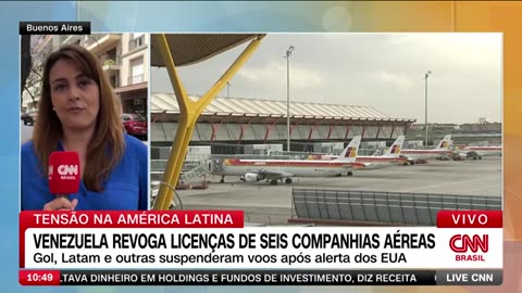 Venezuela revoga licenças de companhias aéreas após cancelamentos de voos