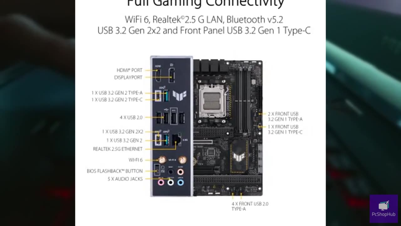 ASUS TUF GAMING B650-PLUS WIFI AMD B650 AM5 Ryzen™ Desktop 9000 8000 and 7000 AT