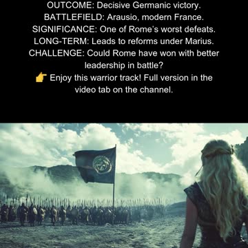 Germanic Tribes vs. Rome 105 BC Battle of Arausio #TeutonicWars