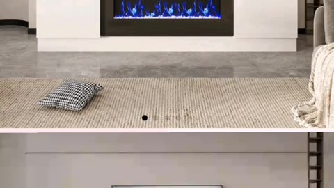 Living and home Recessed Electric Fireplace TV Stand