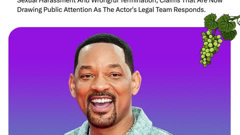 Will Smith Sued By Former Violinist Alleging Sexual Harassment And Wrongful Termination.