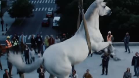Suspending White Horse Fart #horse #shorts #fart