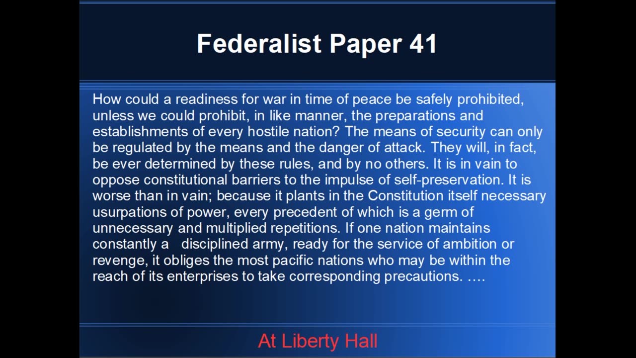 Introduction to the Constitution, Class 16, by the Grumpy Old Vet
