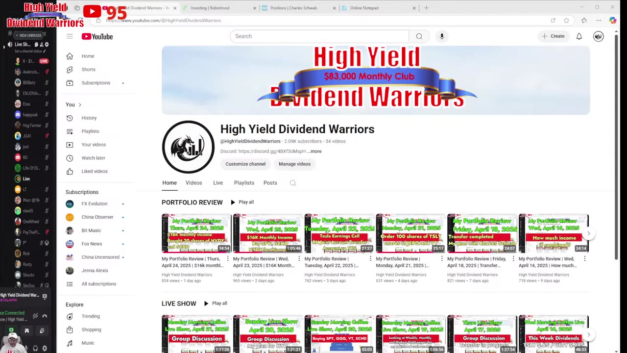 High Yield Dividend Warriors Saturday Morning Coffee 26 April On Pace For Our Goals!!