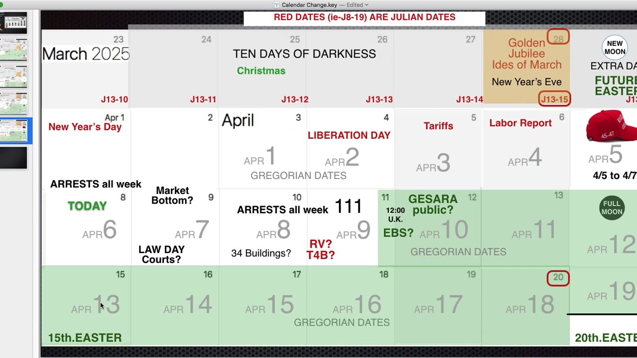 Calendar for w/o April 6, 2025