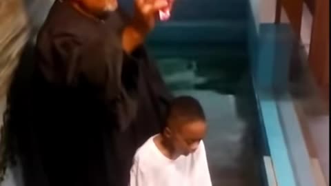 Kid Decides To Baptize Himself After Too Excited 😆