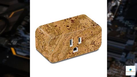 MightySkins Skin Compatible with Amazon Smart Plug - Cork | Protective, Durable, and Uniqu