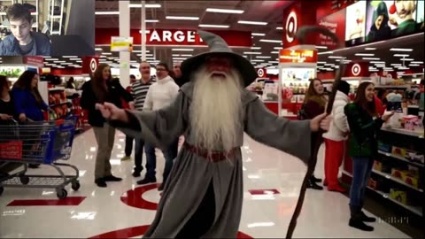 Outtake #3,043 Of Gandalf The Wizard From LOTR Series Is Dancing At A Target Store Fake Funny Parody