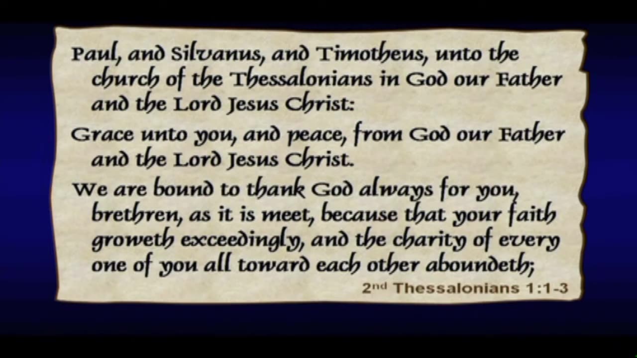 2nd Thessalonians (Session 6) Chapter 1