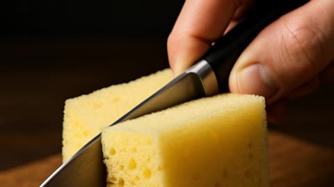 Soft sponge cutting