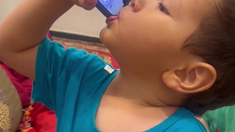 My Son’s Fun Moment: Using His Phone as a ‘Bowl’ in a Game