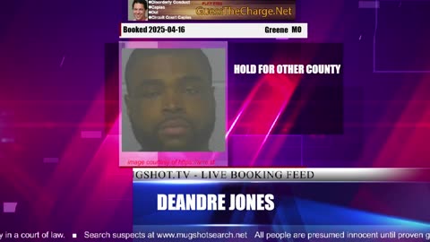 Mugshot TV - Live Arrest Booking Video Stream