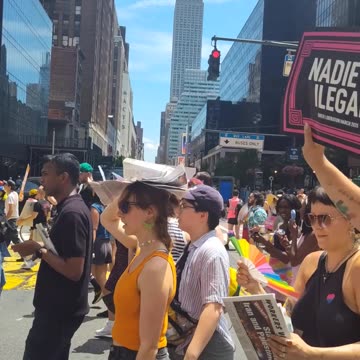 "Queers against ICE" Queer Liberation March 2025.
