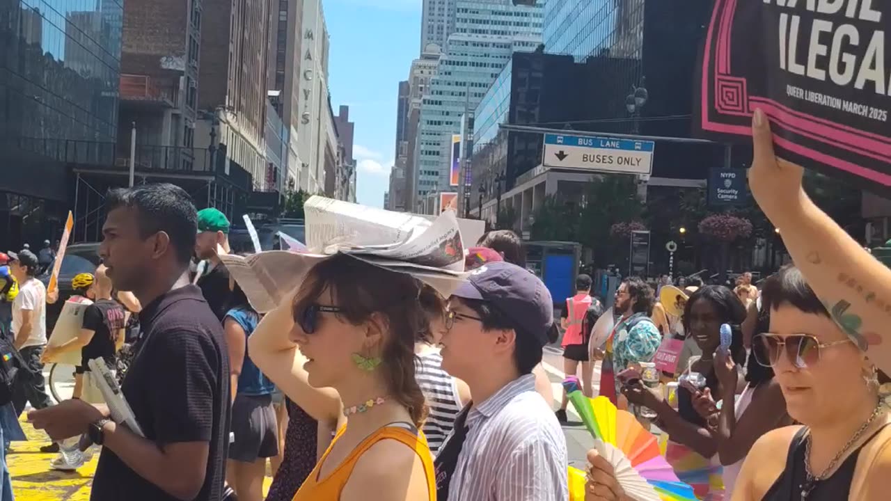 "Queers against ICE" Queer Liberation March 2025.