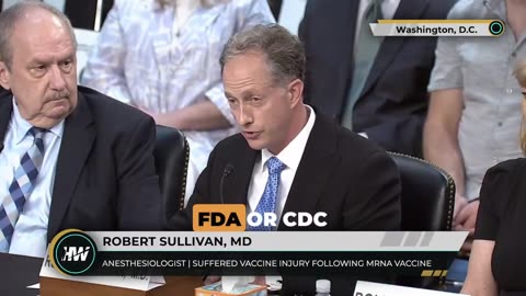 Dr Robert Sullivan— anesthesiologist testifies on his vax injury to U.S. Senate