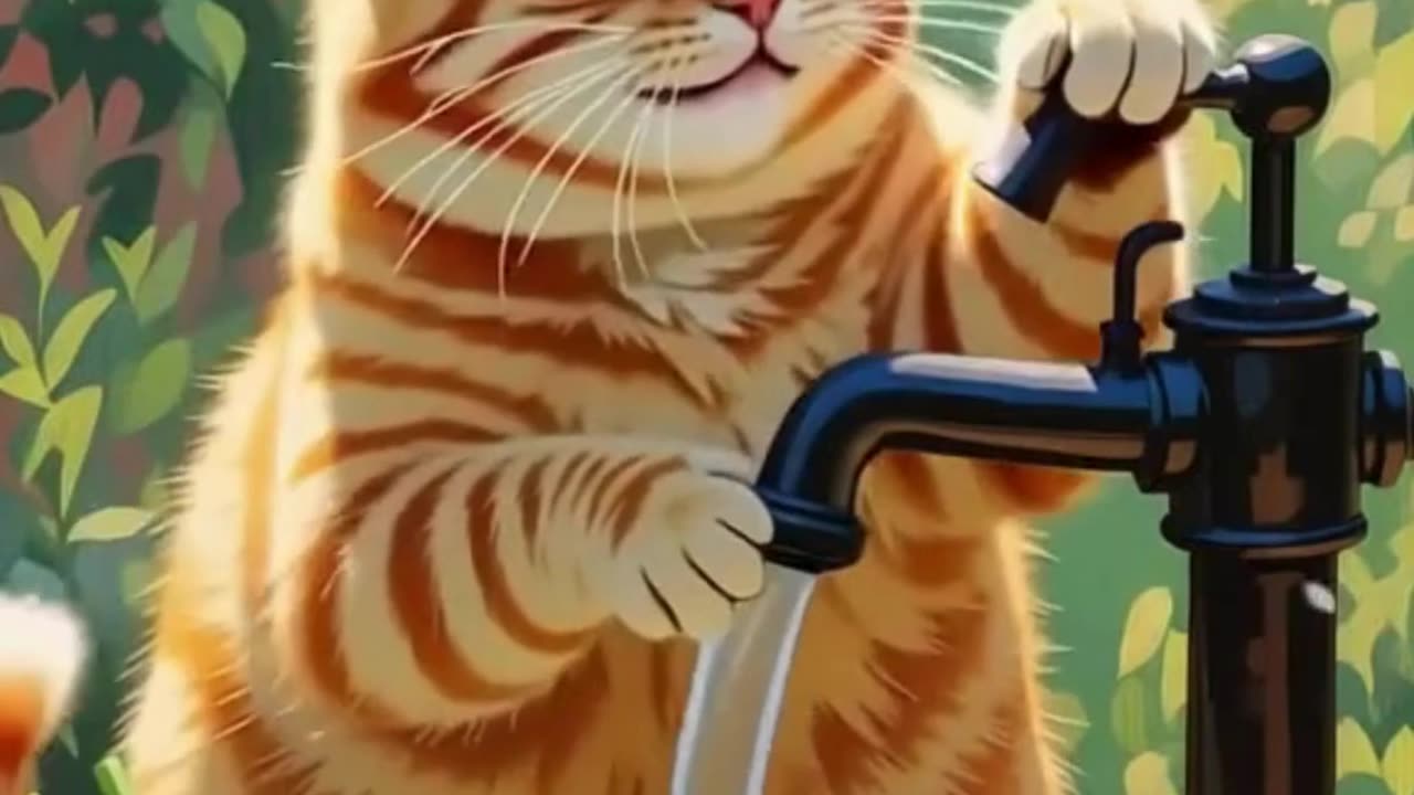 Chef Cat Prepares Fresh Veggies in the Garden 🌿🐱💧