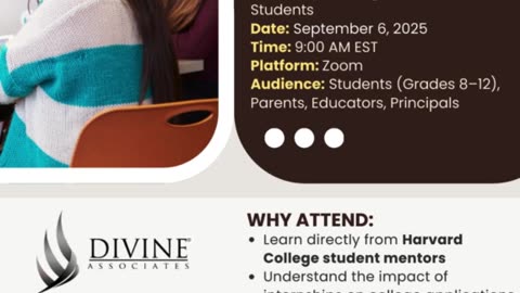 Harvard Mentors Live Masterclass on Internships – via Divine Associates Ltd