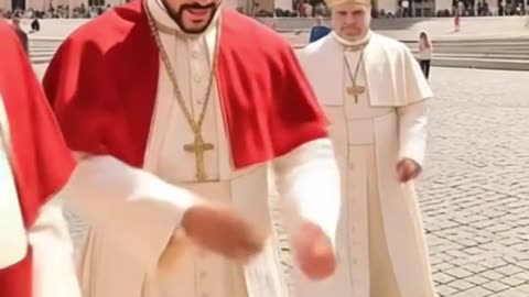 Is Bad Bunny the real popeWhat do you think 🤣_🤣_🤣_🤣_ #badbunny #pope #vatican