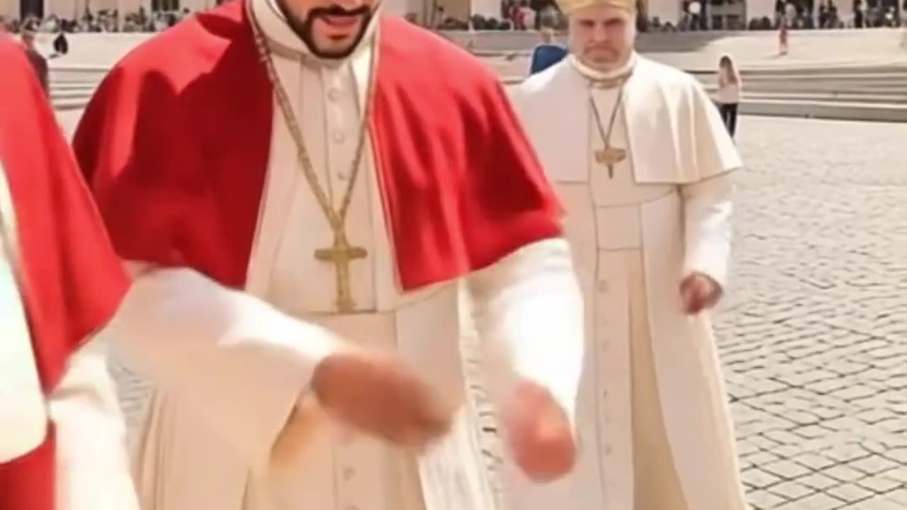 Is Bad Bunny the real popeWhat do you think 🤣_🤣_🤣_🤣_ #badbunny #pope #vatican