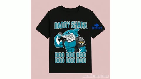 Daddy Shark Supports Jacksonville Jaguars Retro Shirt