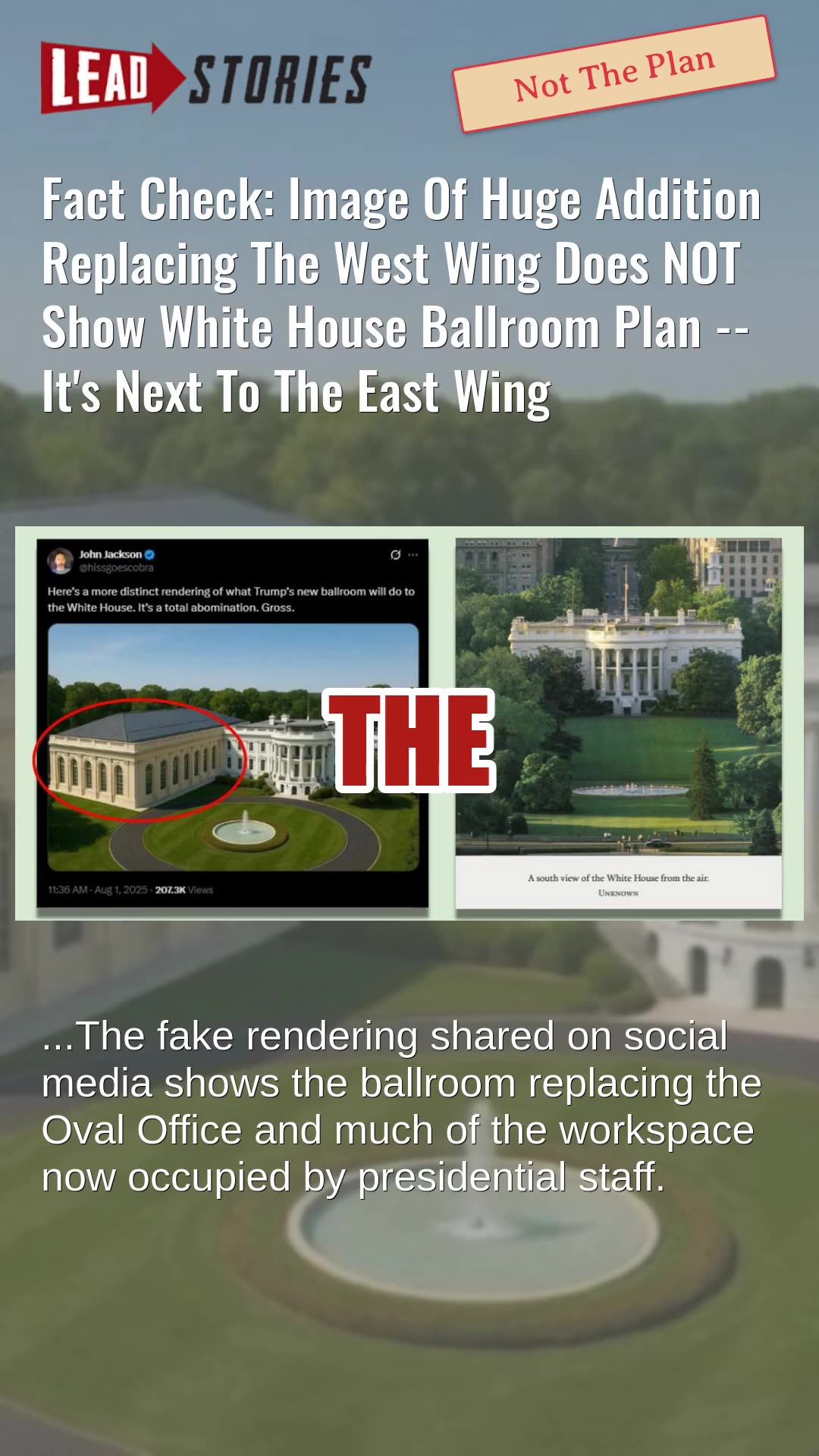 Fact Check: Image Of Huge Addition Replacing The West Wing Does NOT Show White House Ballroom Plan