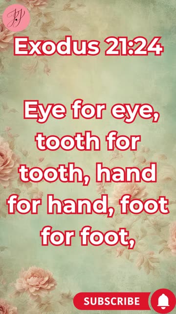 “God’s Standard of Equal Justice” Exodus 21:23,24,25. #shortvideo #youtubeshorts #ytshorts #shorts