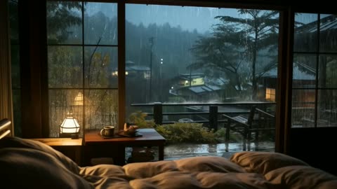 Cozy Rainstorm in the Room | Sleep, Study, Relax