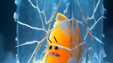 Melting Ice, Screaming Fruits! 🍓🥶💦 #animation #ekmotahathighumechala