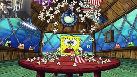 Outtake #3112 Of SpongeBob SquarePants Attempts Popcorn Eating Challenge Fake Funny Parody Animated