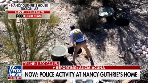 Detectives were seen searching a septic tank behind Nancy Guthrie’s Arizona home