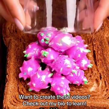 Spreading Different Types Of Dragonfruits On Toast #viral #fyp #asmrsounds #shorts #reels