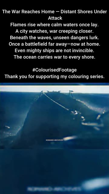 The War Reaches Home Ships Attacked Off the Coast 1942 #ColourisedHistory-1