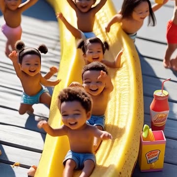 Look at these tiny people riding a banana! 🍌😄 #miniatures #fun #banana