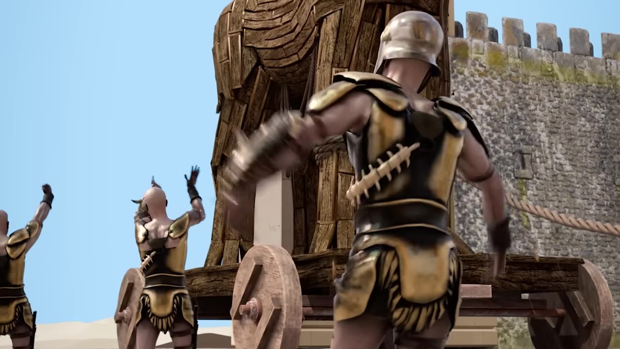 Soldiers hide in Massive horseš±
