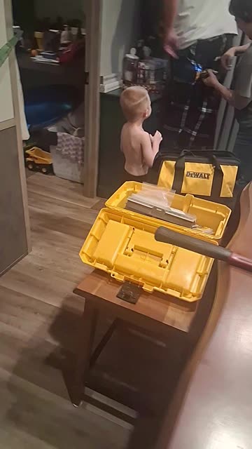 Little Handyman Decides Dad Needs a Tune-Up