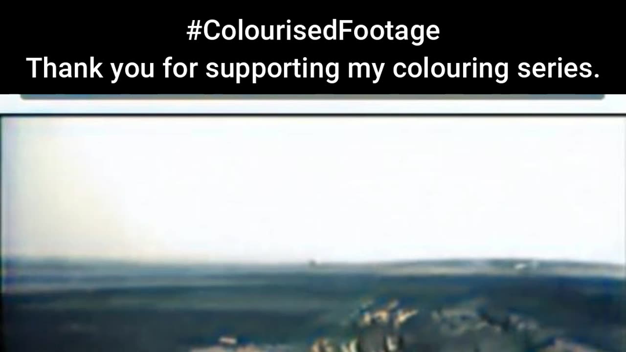 Through the Lens Gun-Mounted Camera on Tank #ColourisedHistory